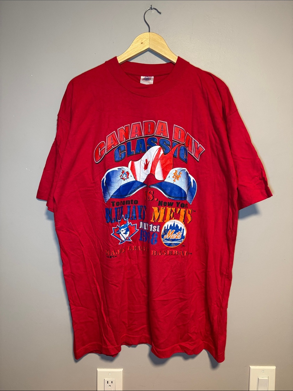 Vintage Toronto Blue Jays Vs New York Mets T-Shirt / XL / 1998 / MLB